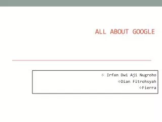 all about google