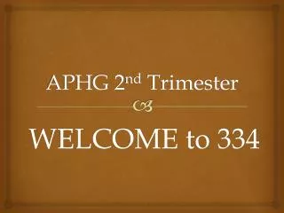 APHG 2 nd Trimester