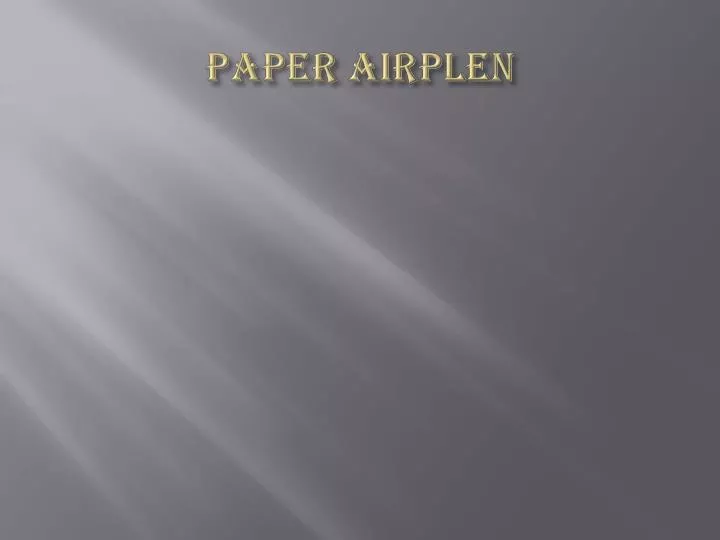 paper airplen