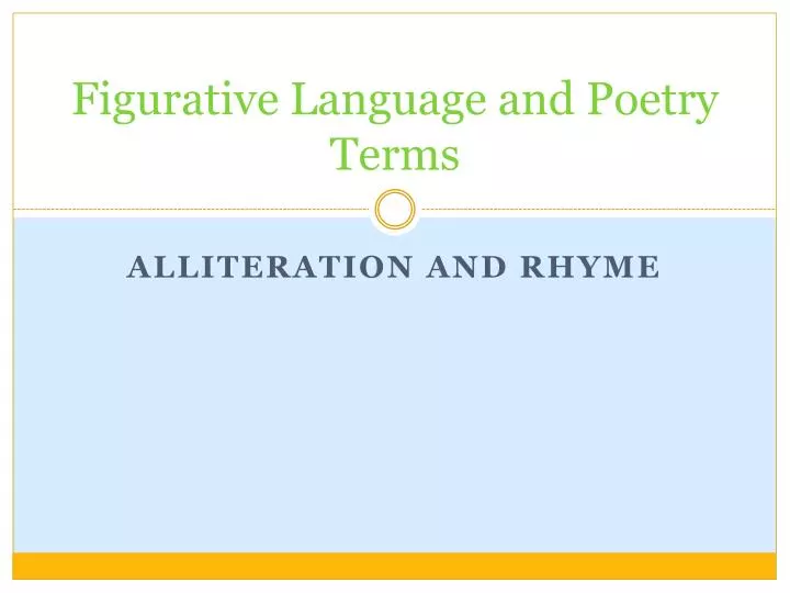 figurative language and poetry terms