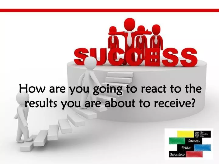 how are you going to react to the results you are about to receive