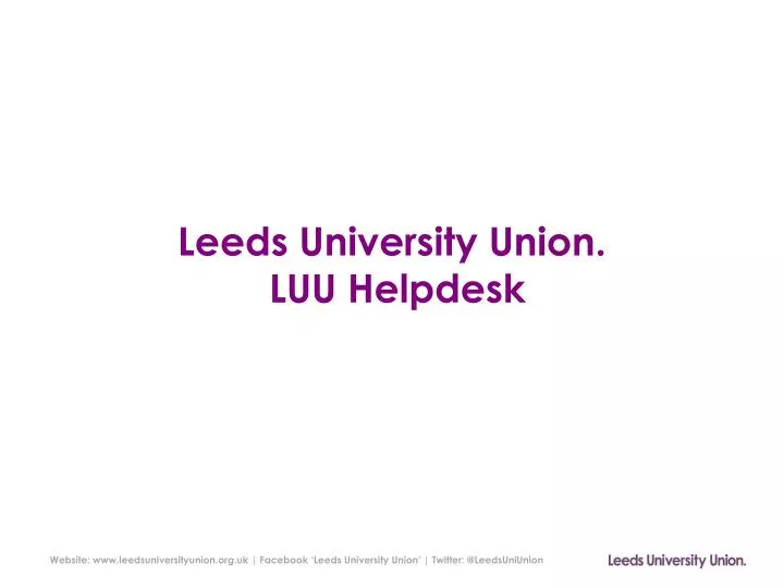 leeds university union luu helpdesk
