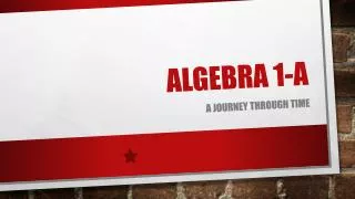Algebra 1-A