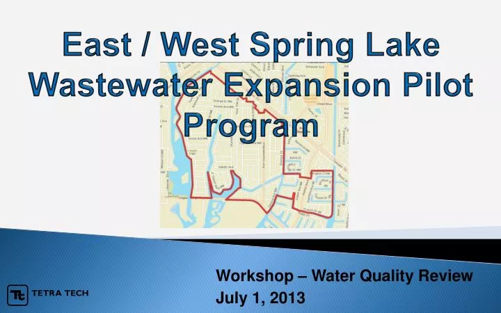 east west spring lake wastewater expansion pilot program