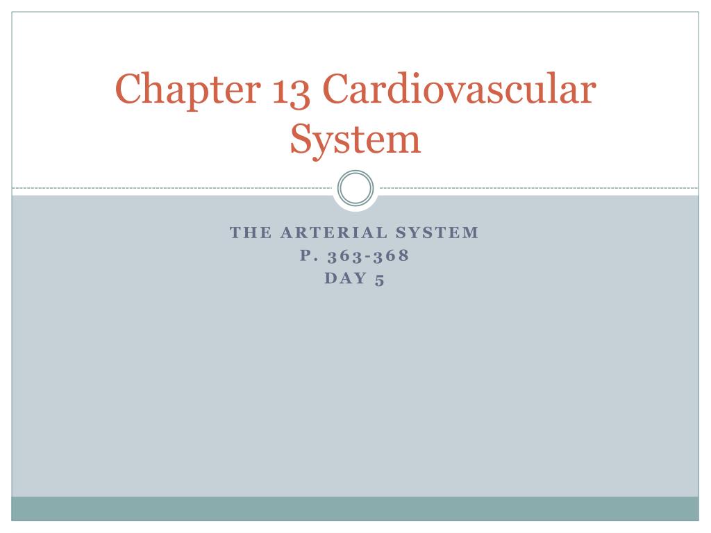 PPT - Chapter 13 Cardiovascular System PowerPoint Presentation, free ...