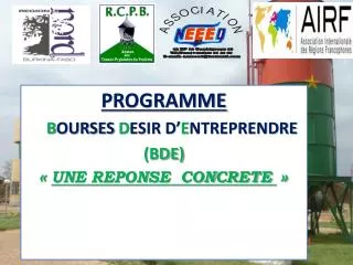 programme b ourses d esir d e ntreprendre bde une reponse concrete