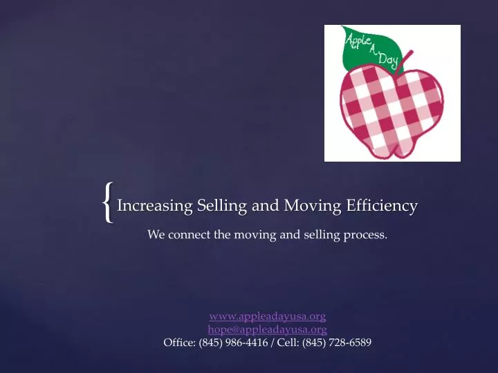 increasing selling and moving efficiency
