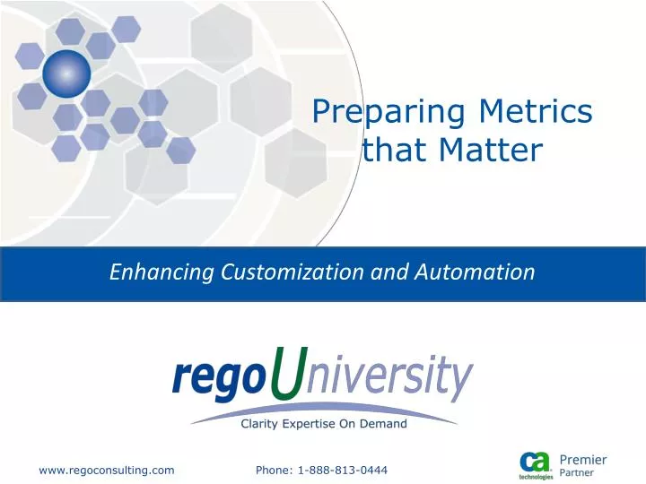 preparing metrics that matter