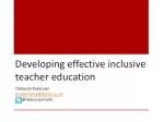 Developing effective inclusive teacher education - slide 1