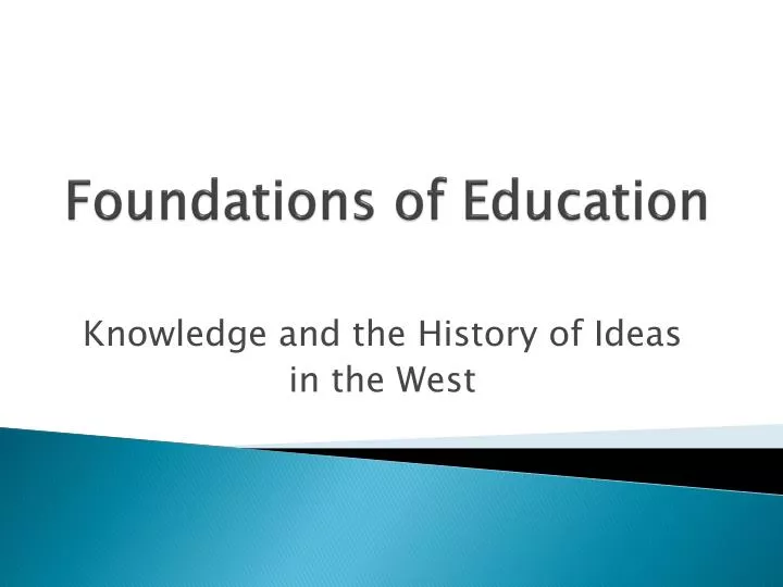 foundations of education