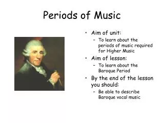 Periods of Music