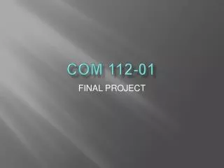 COM 112-01