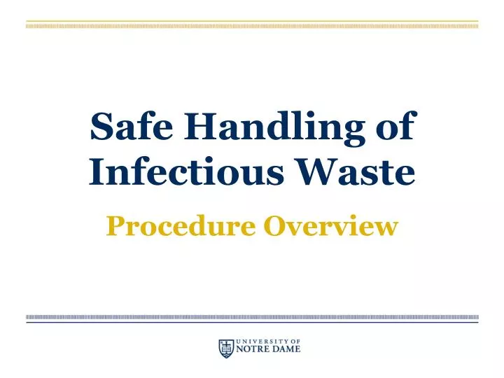 safe handling of infectious waste