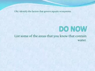 do now