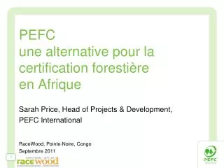 PEFC une alternative pour la certification forestière en Afrique