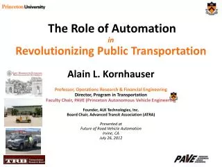The Role of Automation in Revolutionizing Public Transportation