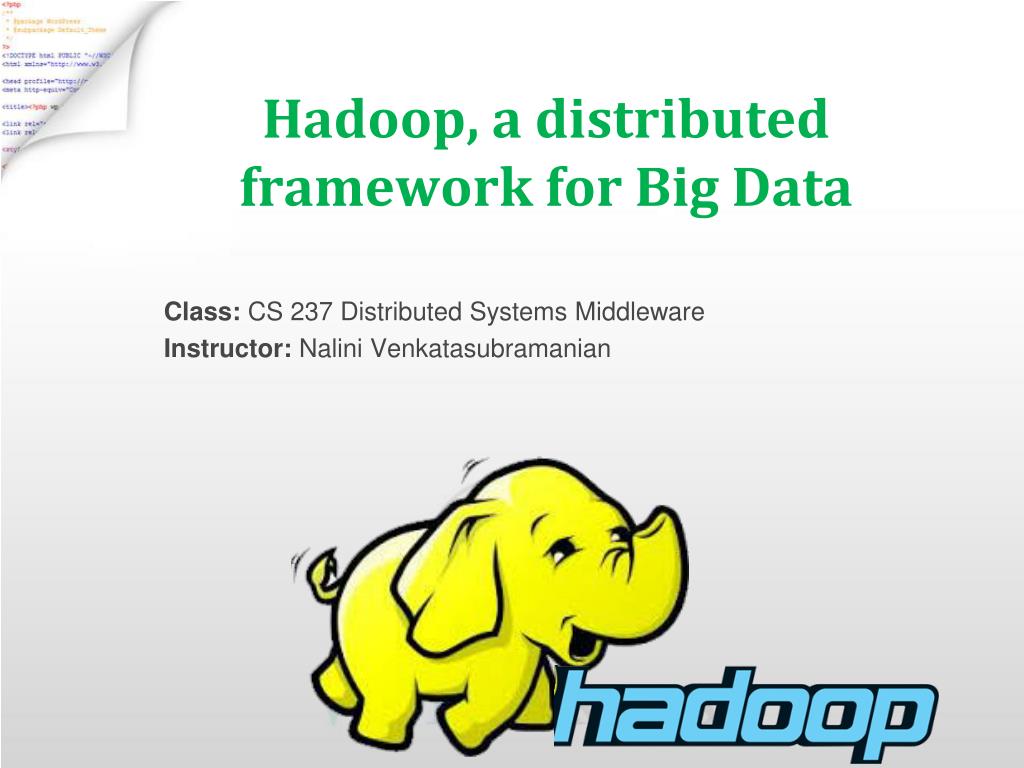 PPT - Hadoop , a distributed framework for Big Data PowerPoint ...