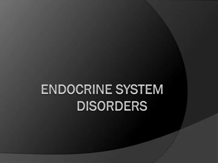 endocrine system disorders