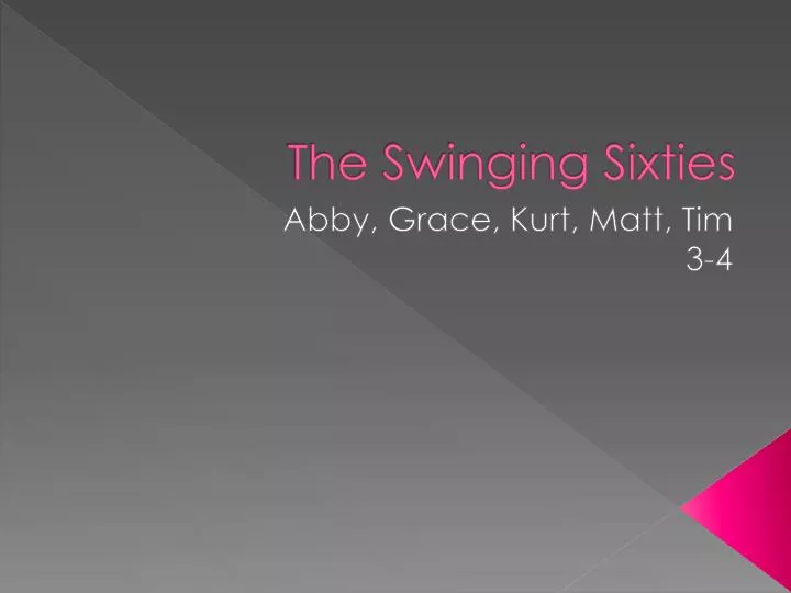 the swinging sixties