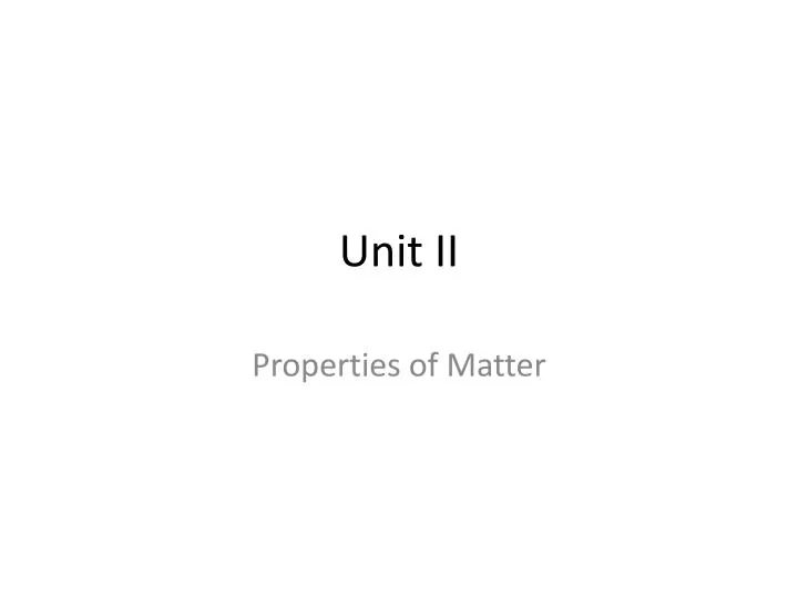 unit ii