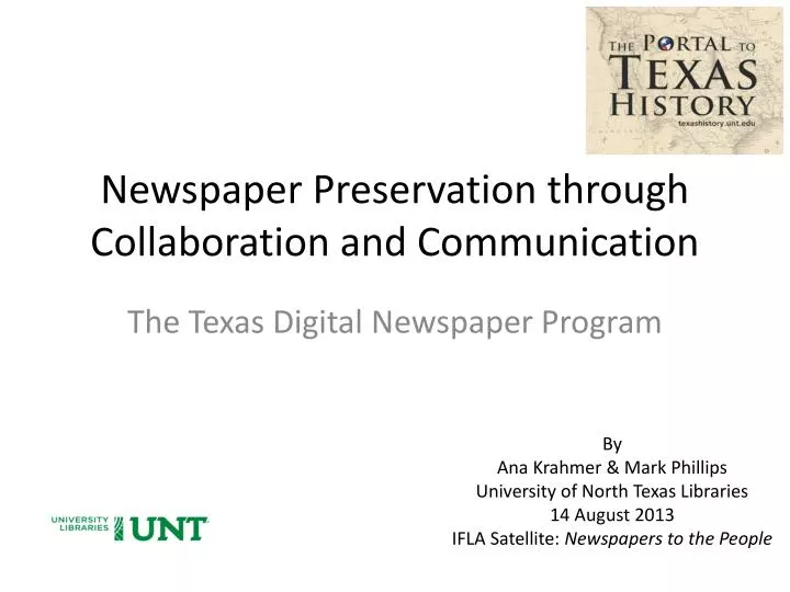 newspaper preservation through collaboration and communication