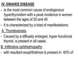 . IV. GRAVES DISEASE
