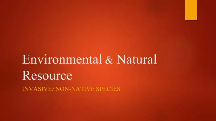 environmental natural resource