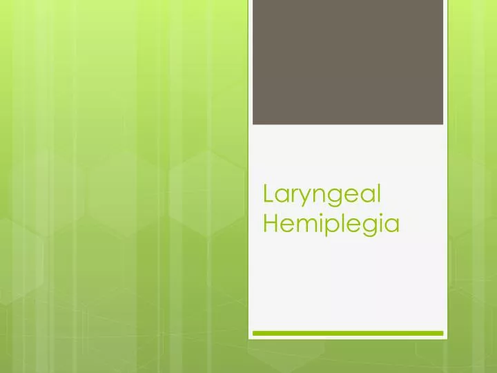 laryngeal hemiplegia