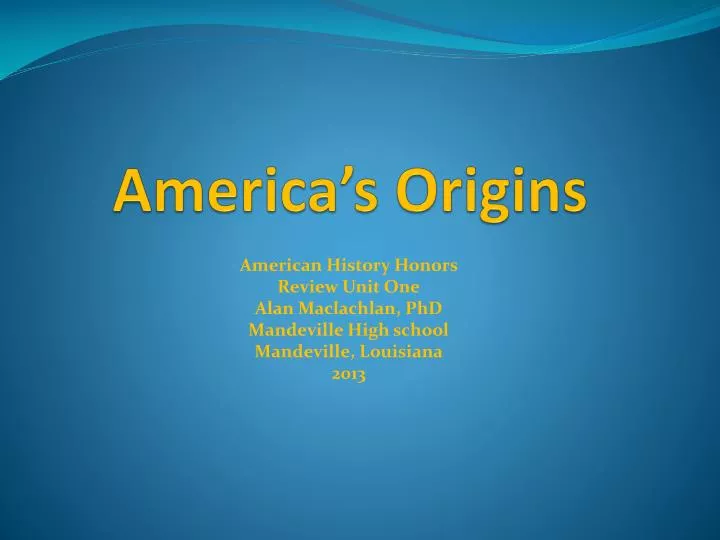 america s origins