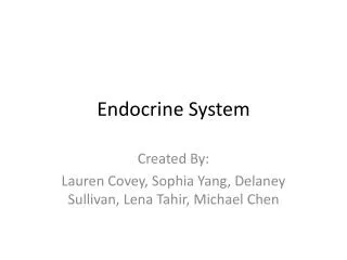 endocrine system