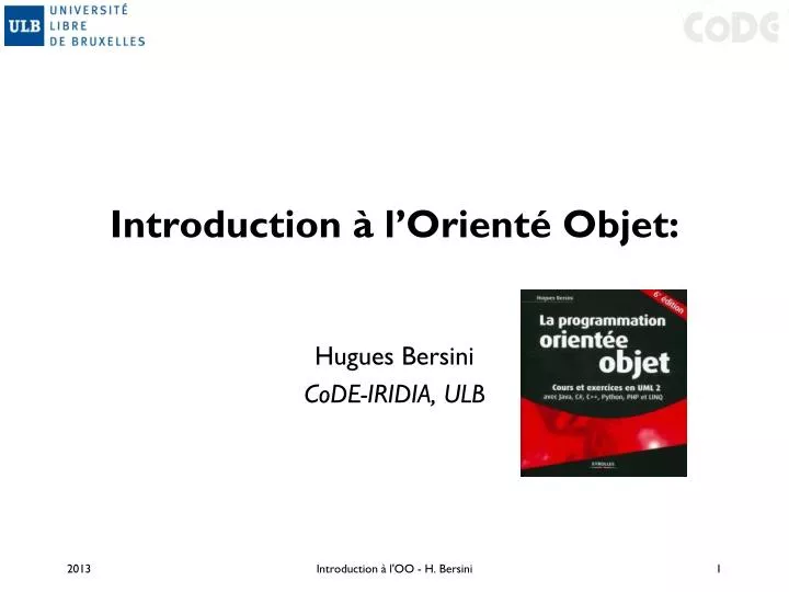 introduction l orient objet