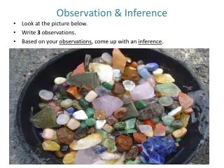 Observation &amp; Inference