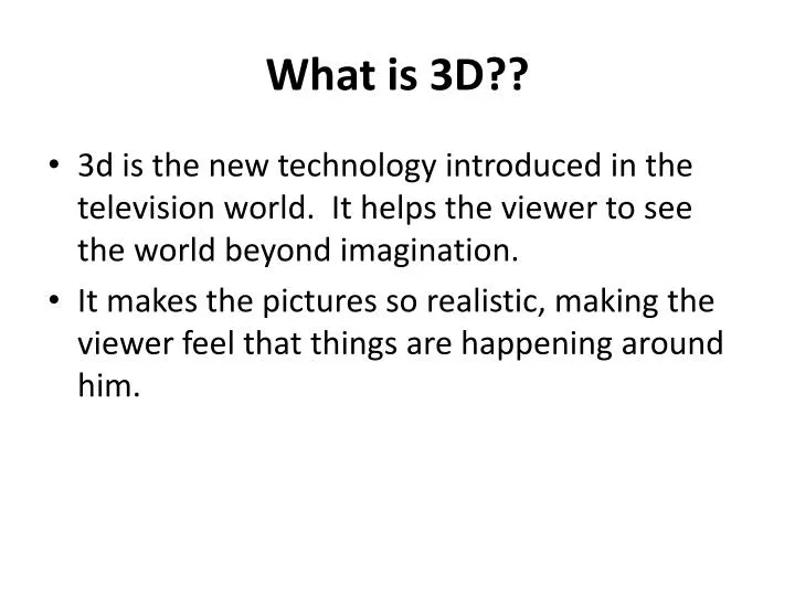 what is 3d