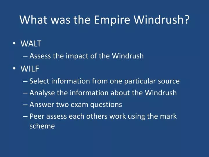 what was the empire windrush