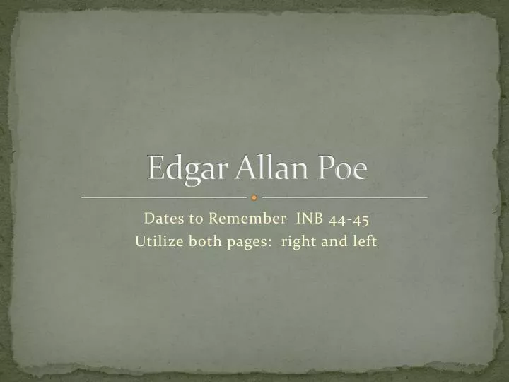 edgar allan poe