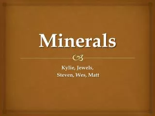 minerals