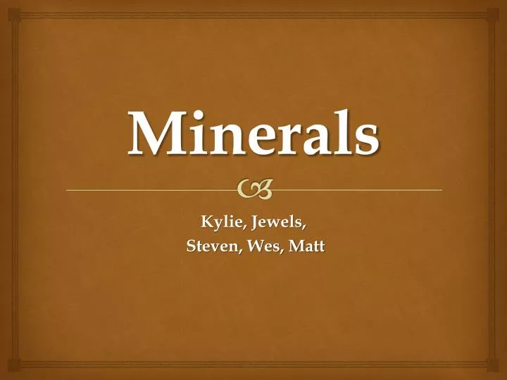 minerals