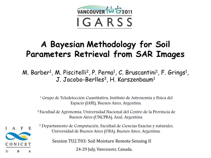 a bayesian methodology for soil parameters retrieval from sar images