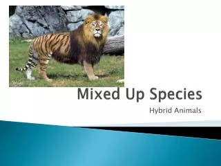 Mixed Up Species