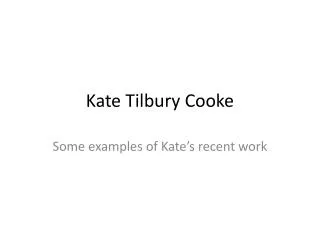 Kate Tilbury Cooke