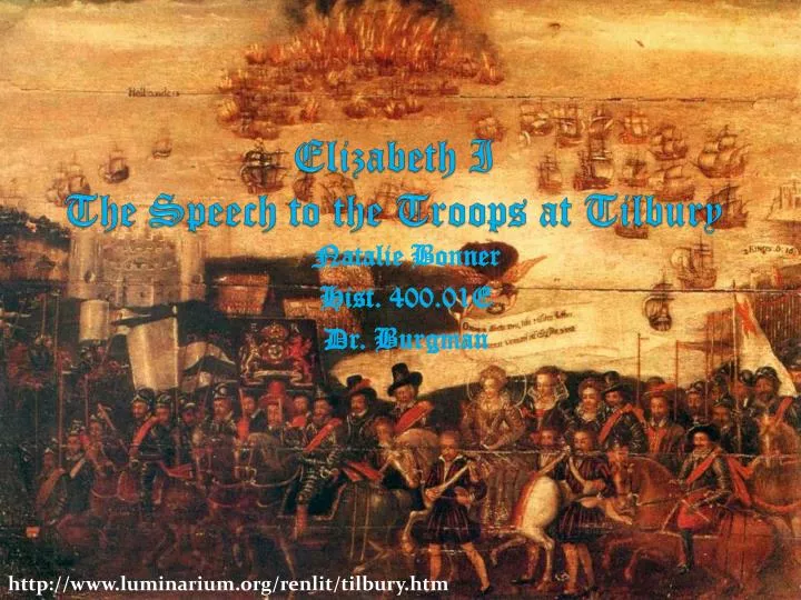 elizabeth i the speech to the troops at tilbury