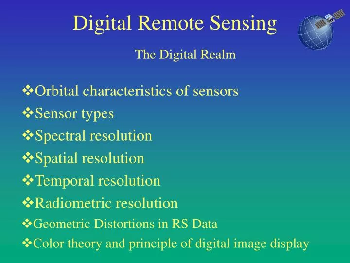 digital remote sensing