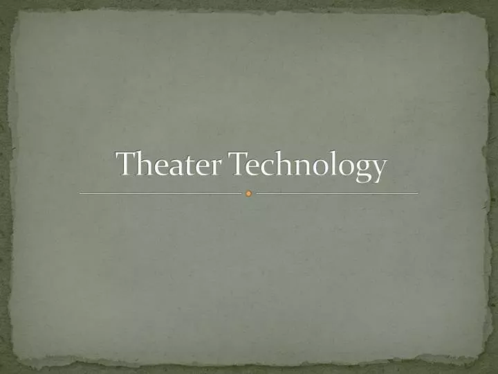 theater technology