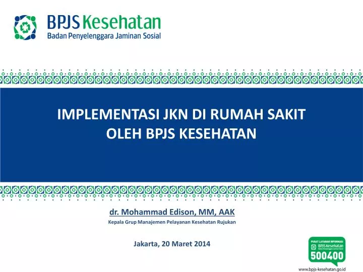 implementasi jkn di rumah sakit oleh bpjs kesehatan