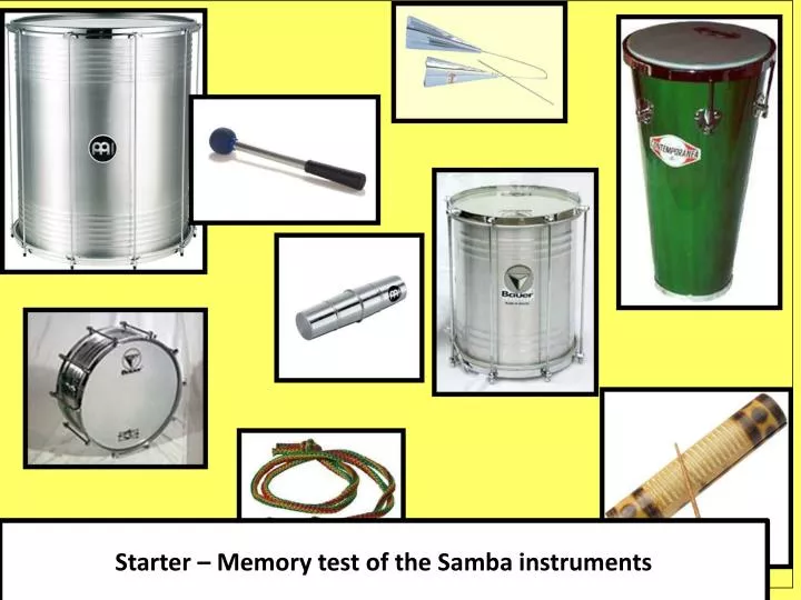 starter memory test of the samba instruments