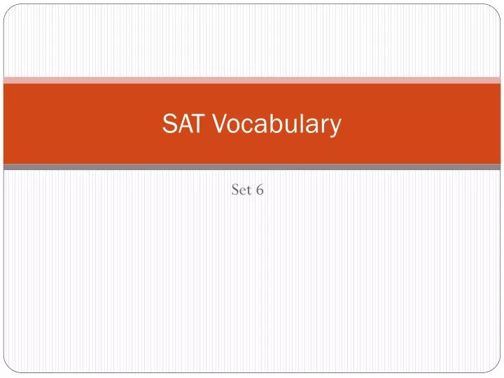 sat vocabulary