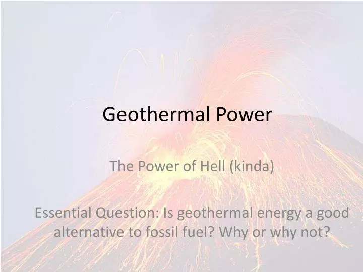 geothermal power