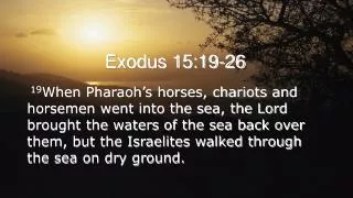 Exodus 15:19-26