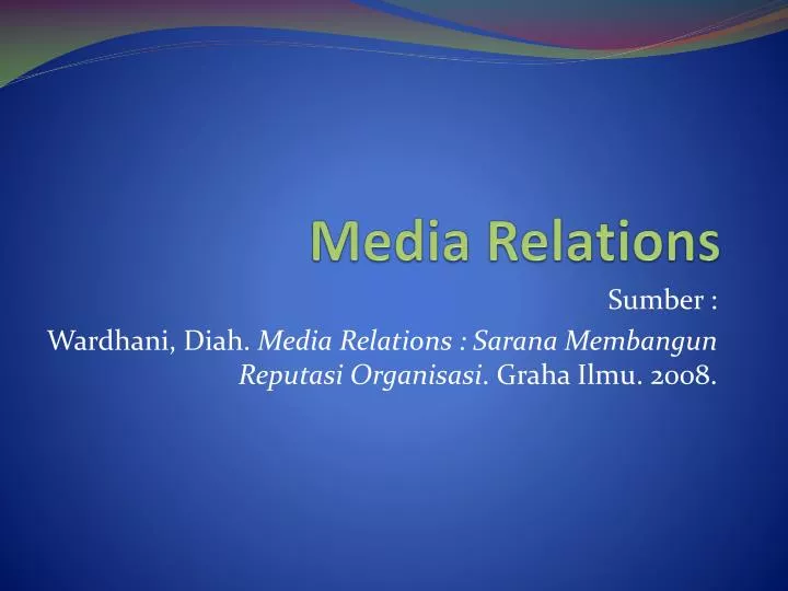 media relations