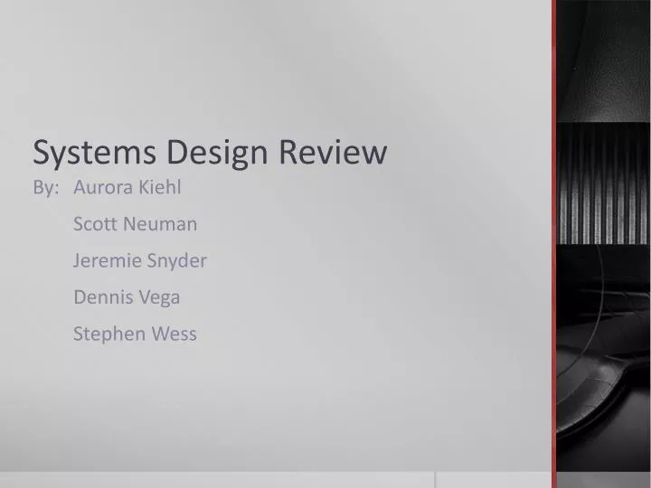 systems design review